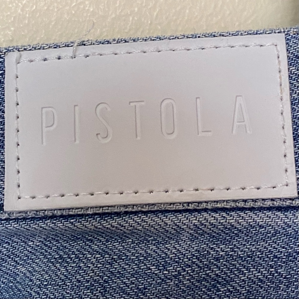 Pistola Light Blue Distressed Straight Leg Jeans Sz 26 - Picture 10 of 11